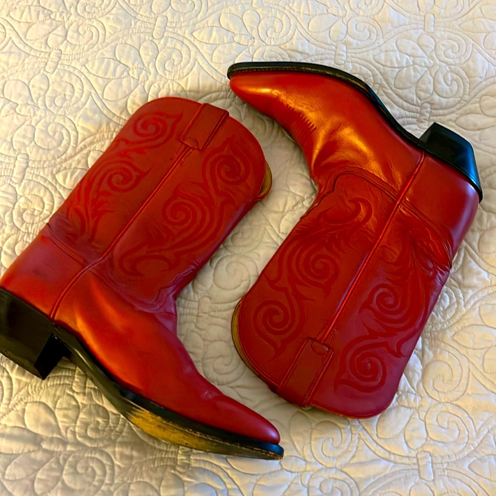 Tony Lama Vintage Red Western Boots